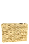 viva superstar crochet clutch bag in synthetic raffia