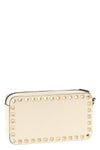 rockstud clutch bag in garnet calfskin