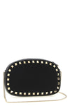 rockstud mini crossbody bag in garnet calf leather