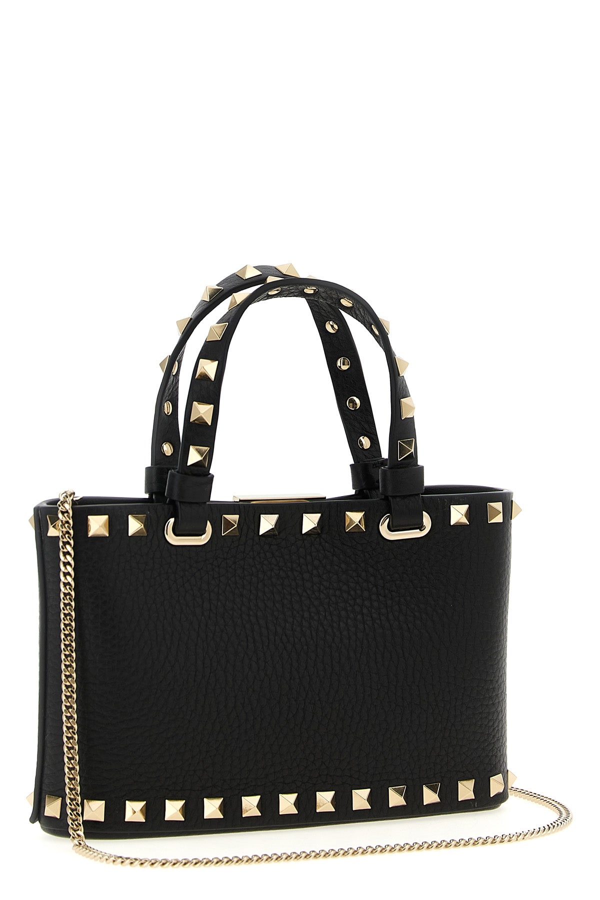rockstud mini crossbody bag in garnet calfskin