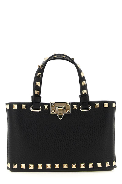 rockstud mini crossbody bag in garnet calfskin