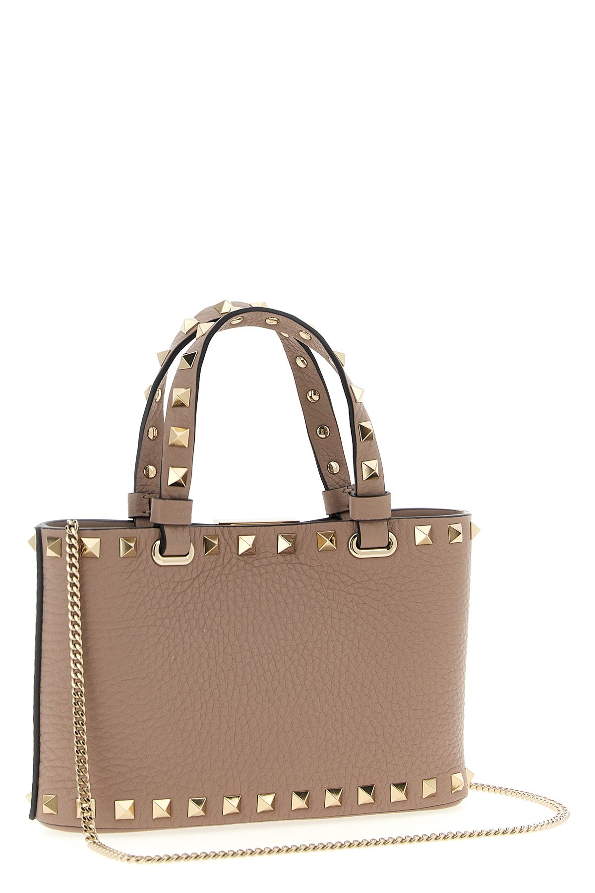 rockstud mini crossbody bag in garnet calfskin