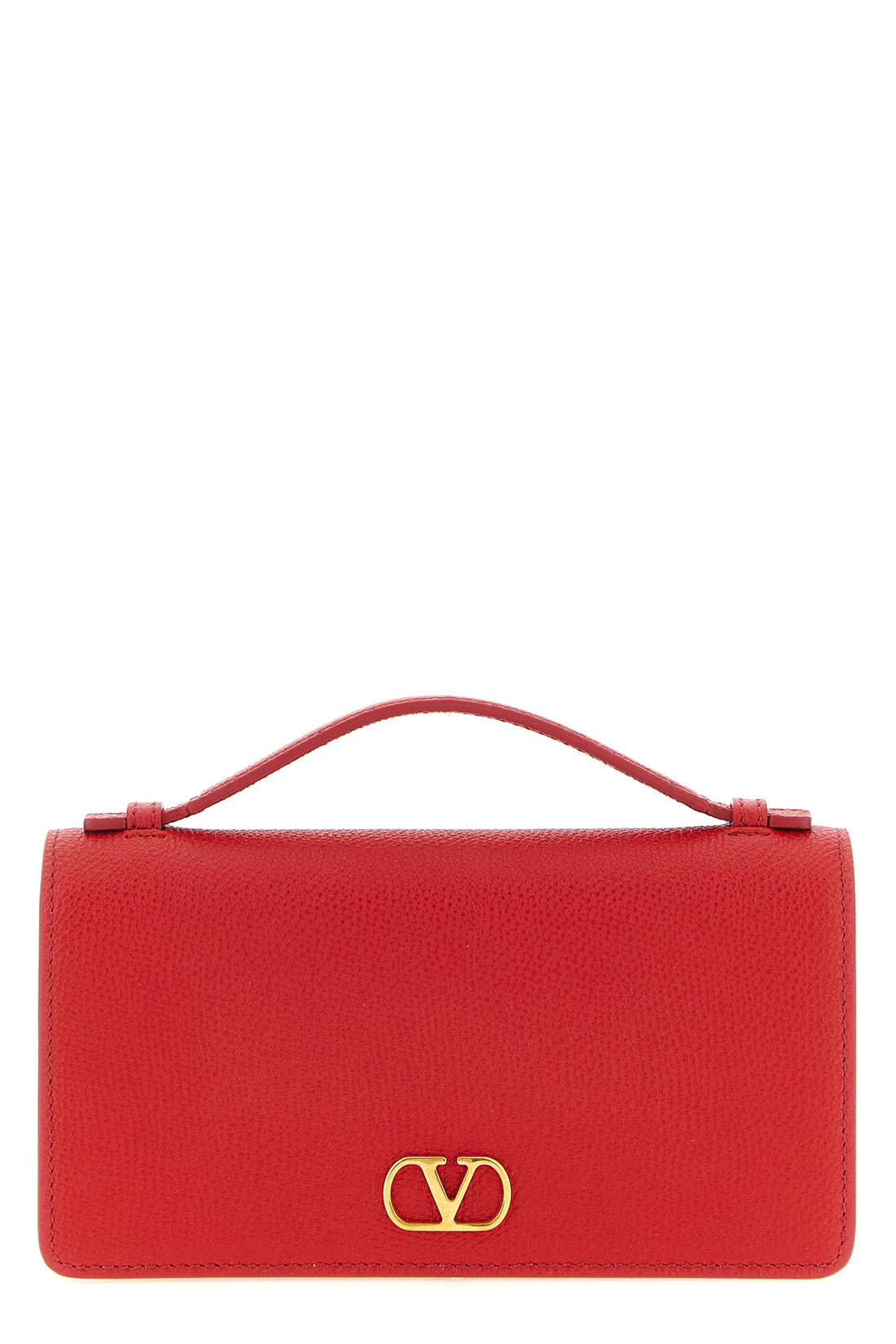 VALENTINO GARAVANI OS wallet on chain in grenade calf leather