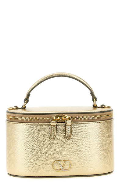 the valentino garavani vanity mini handbag in grenade calf leather stands out
