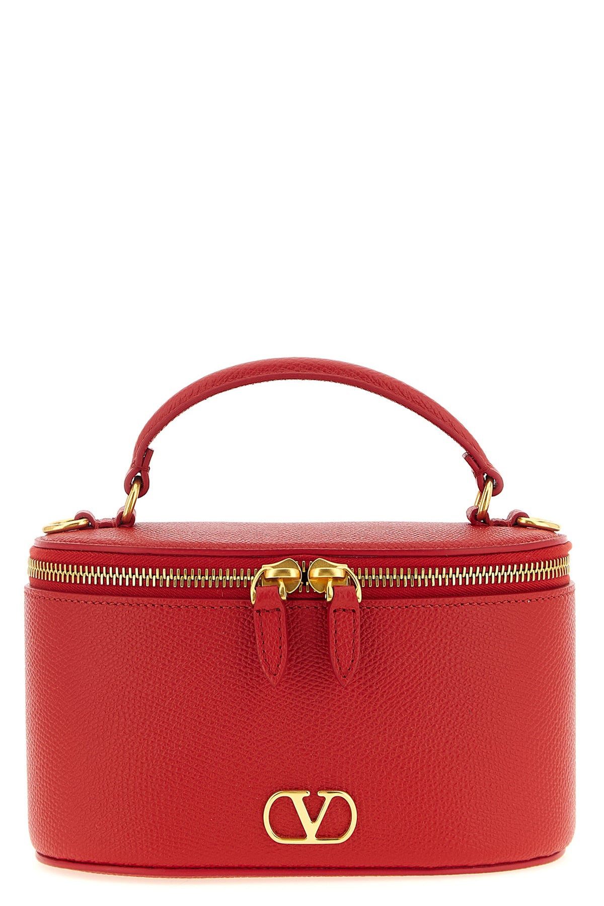 vanity mini crossbody bag in garnet calf leather