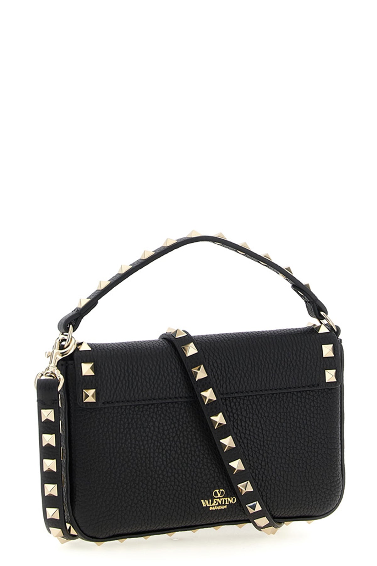 rockstud mini handbag in calf leather