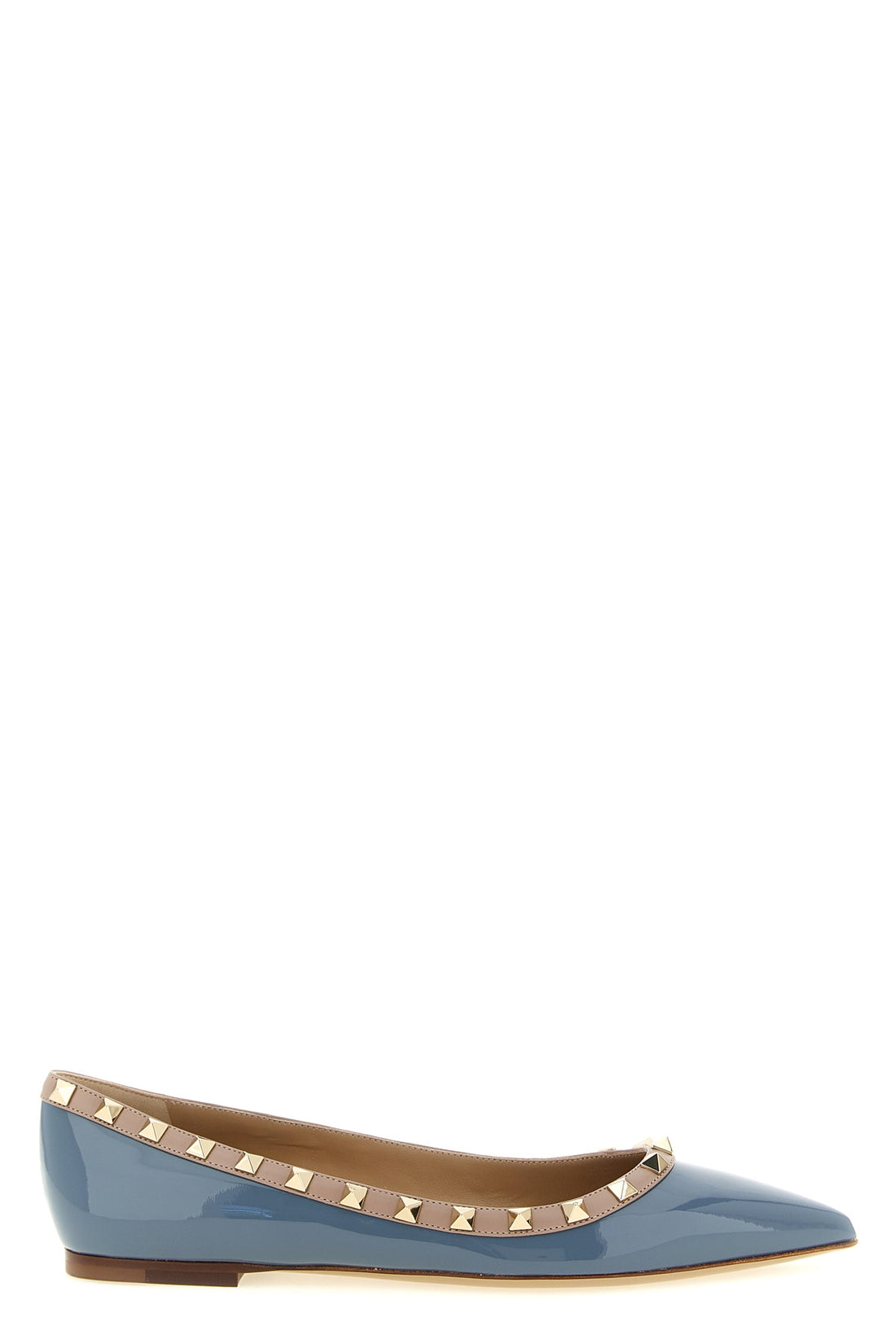 VALENTINO GARAVANI 36 rockstud patent leather ballet flat