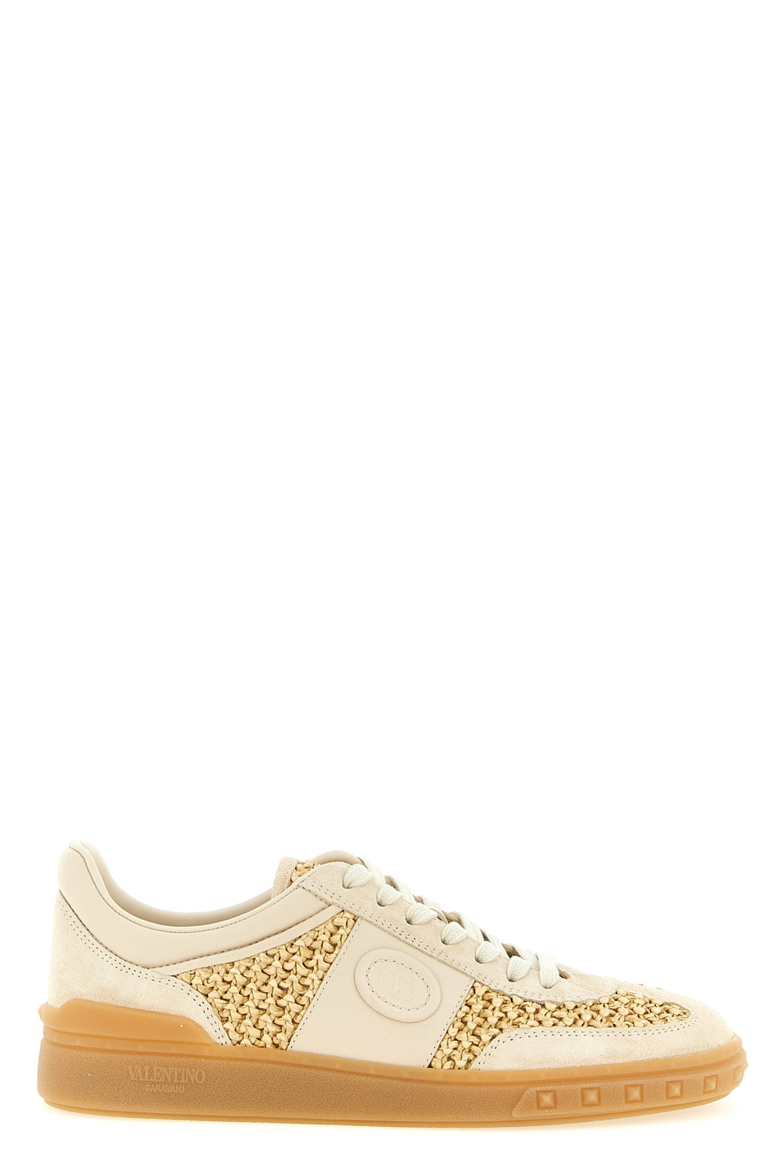 VALENTINO GARAVANI 37 upvillage sneakers in woven synthetic raffia fabric