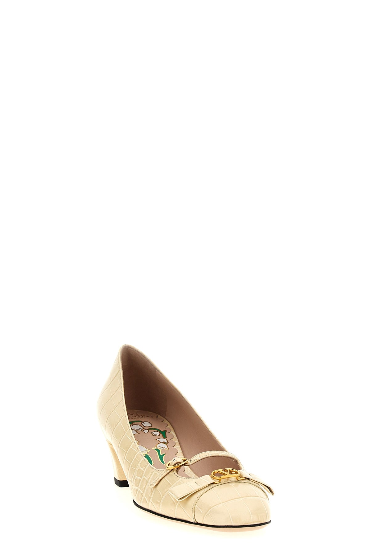 bowow pumps in printed crocodile-effect leather