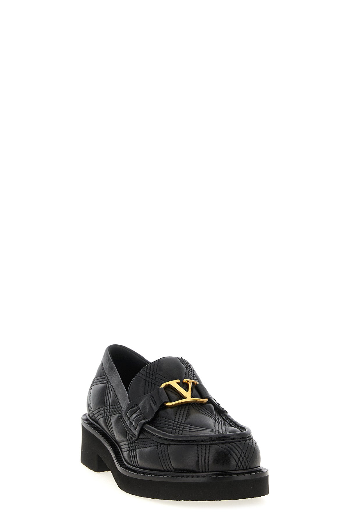 valentino garavani quiltie quilted leather loafers