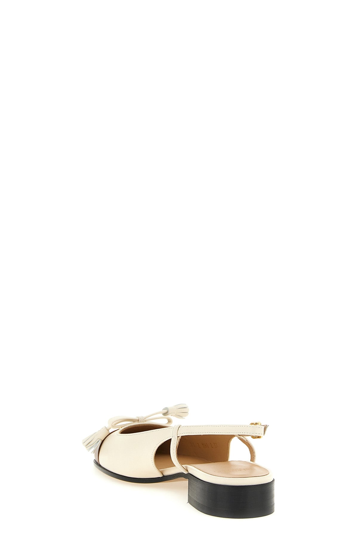 valet du roi two-tone leather slingback ballet flats
