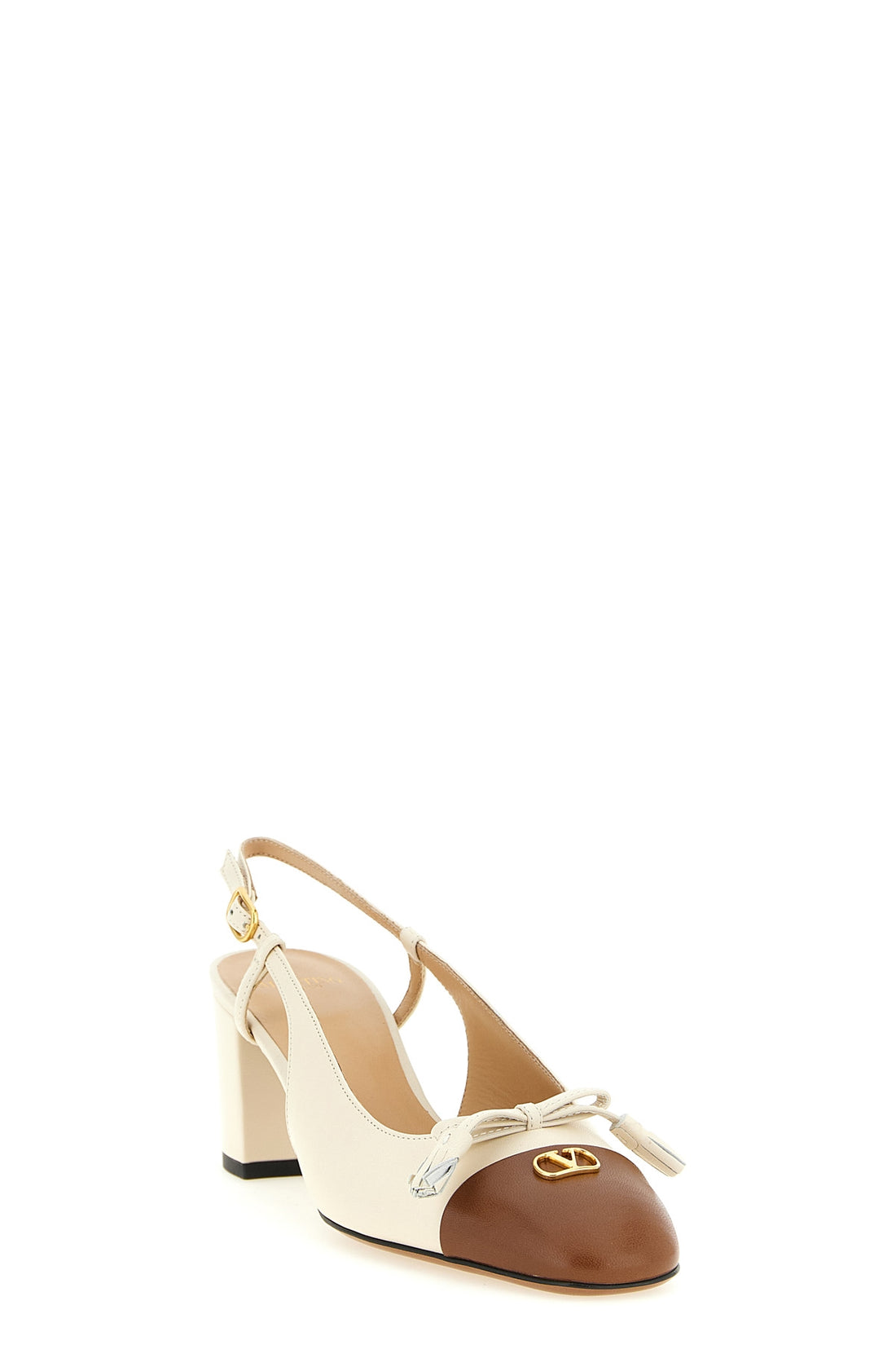 VALENTINO GARAVANI 36 valet du roi two-tone leather slingback