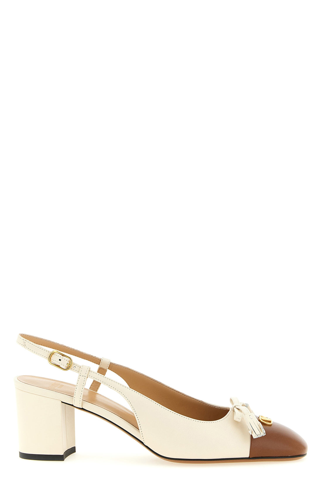 VALENTINO GARAVANI 36 valet du roi two-tone leather slingback