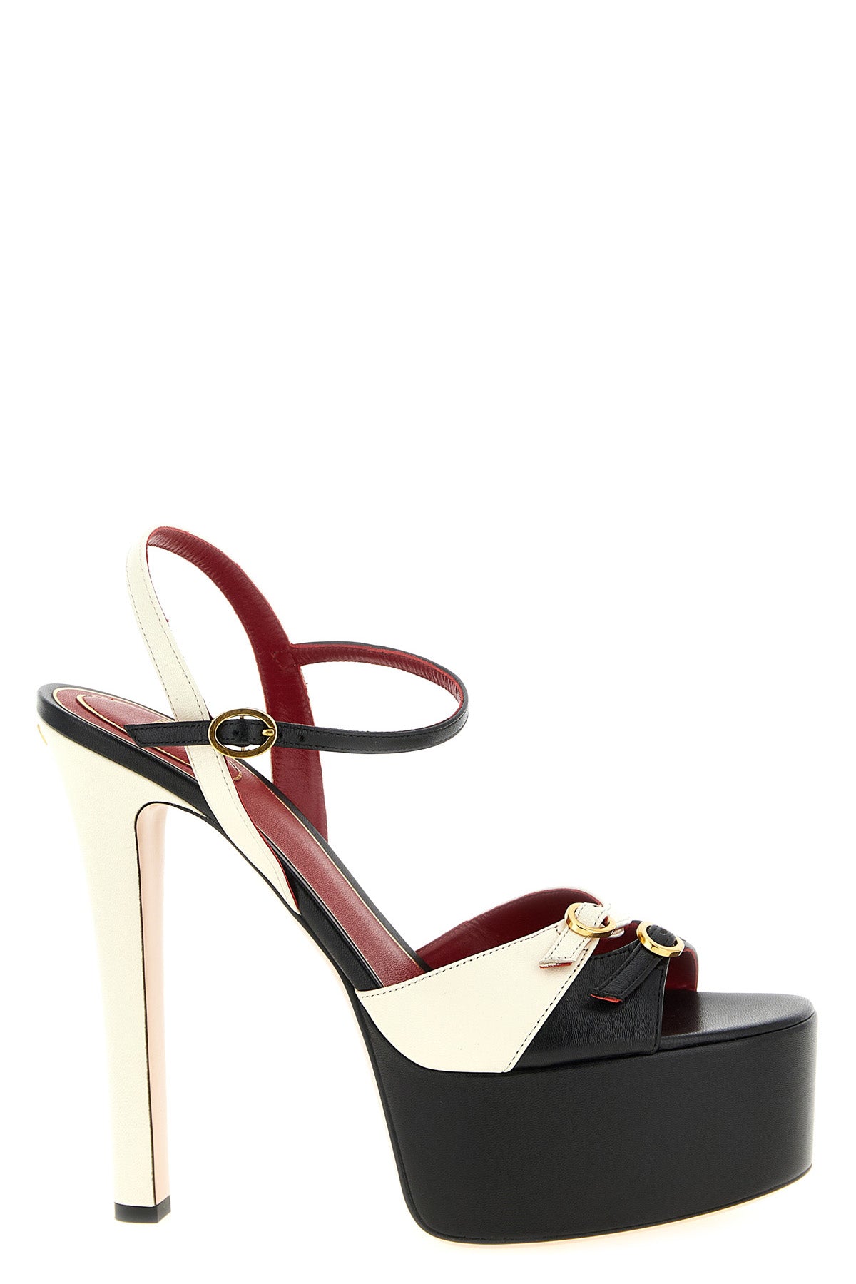 crasher two-tone kid leather sandals