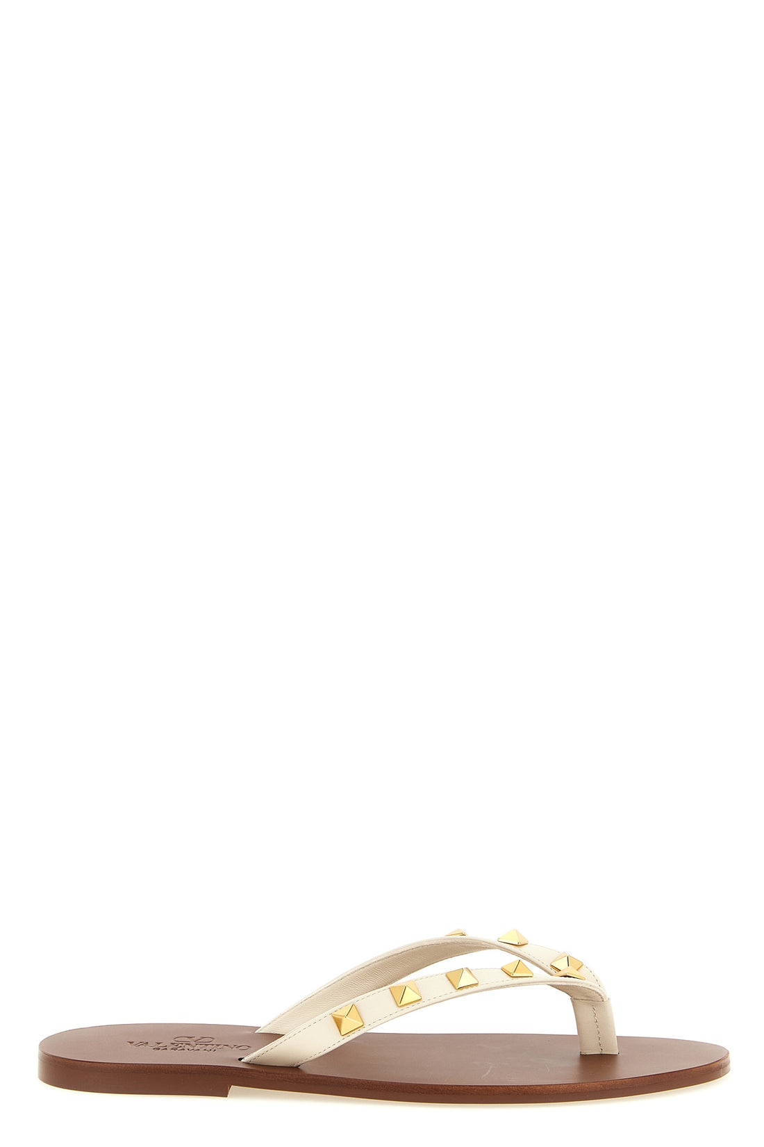 VALENTINO GARAVANI 37 thong rockstud sandals in calf leather