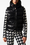 polar flare vest in quilted and padded technical fabric