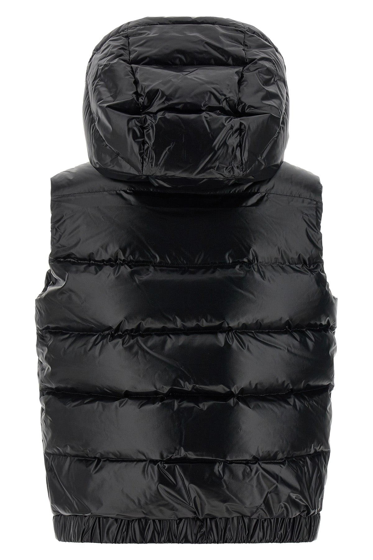 polar flare vest in quilted and padded technical fabric