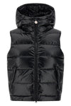 polar flare vest in quilted and padded technical fabric