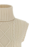crystal knitted merino wool vest