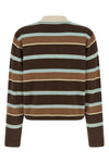 cropped stripe rugby cashmere sweater