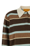 cropped stripe rugby cashmere sweater