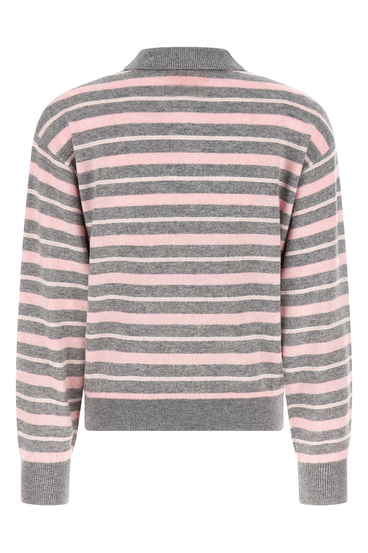collegiate stripe polo style sweater