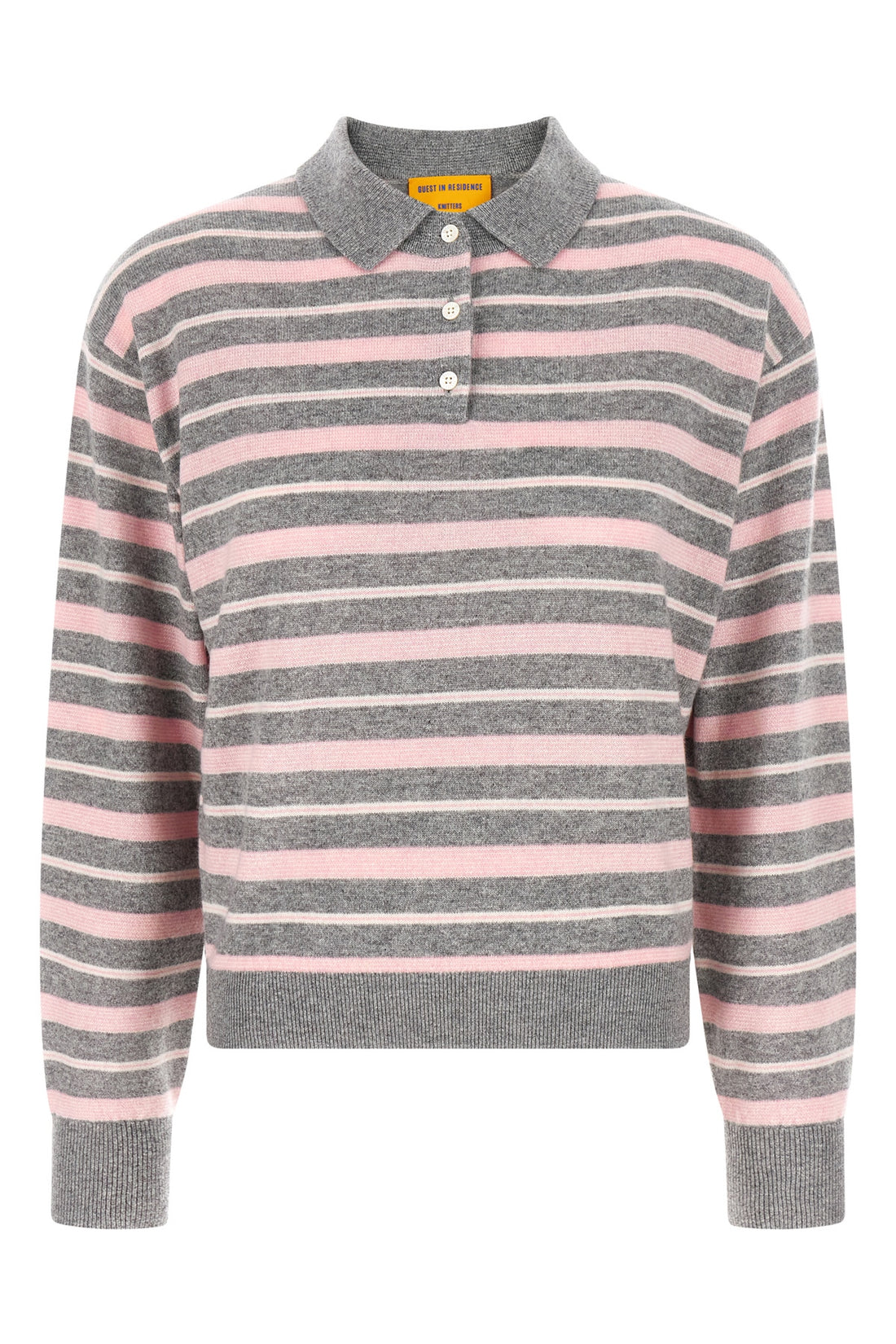 GUEST IN RESIDENCE L collegiate stripe polo style sweater