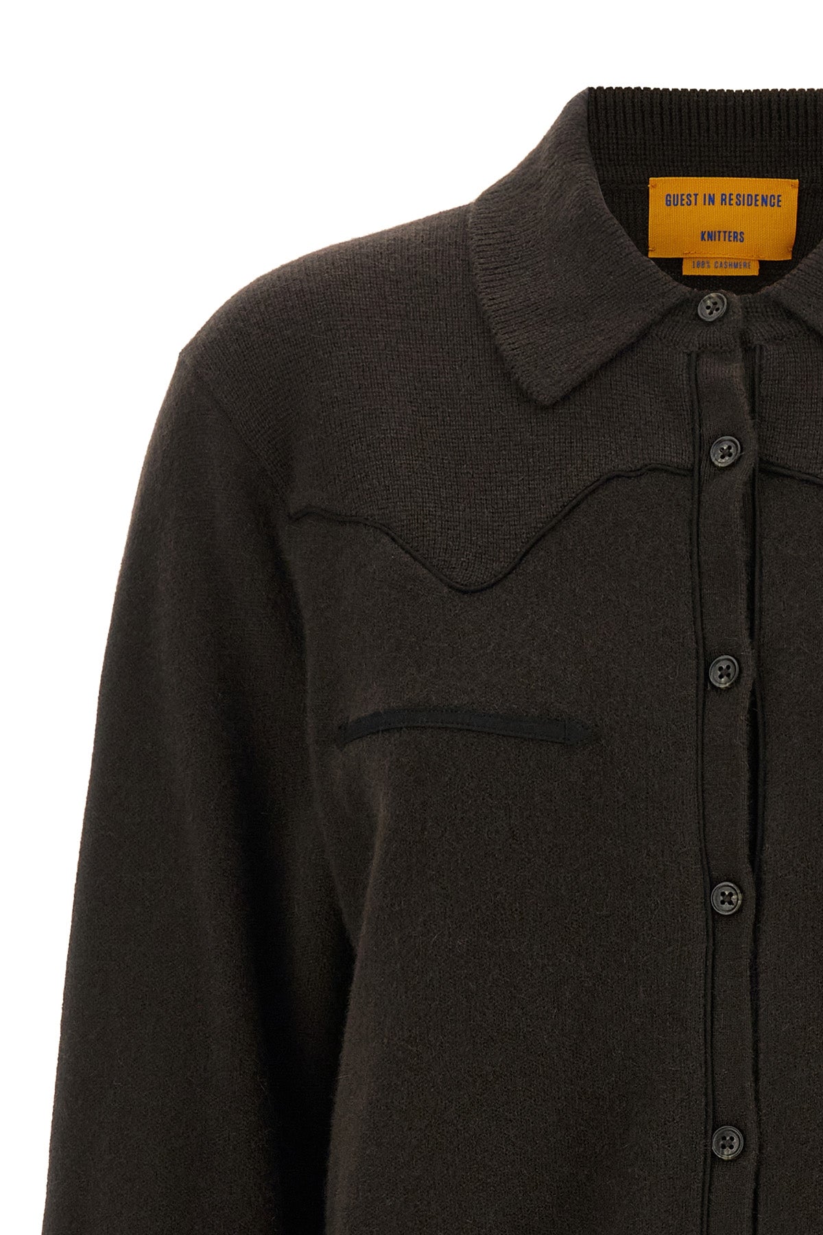 the guest in residence cropped western shirt redefines the classic texan-inspi