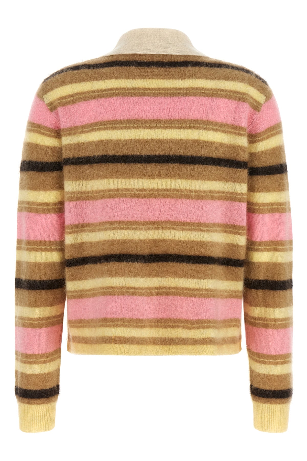 the guest in residence grizzly cropped rugby cropped polo shirt is made of pur