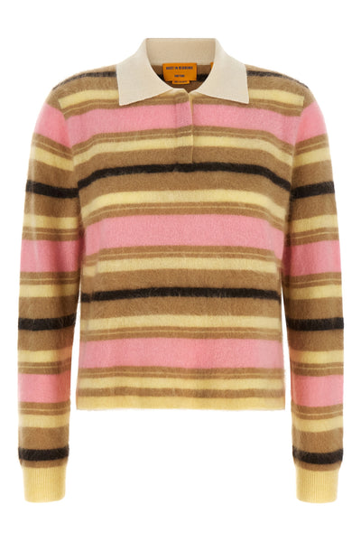 the guest in residence grizzly cropped rugby cropped polo shirt is made of pur