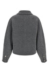 the guest in residence bomber jacket in wool and cashmere felt has a structured