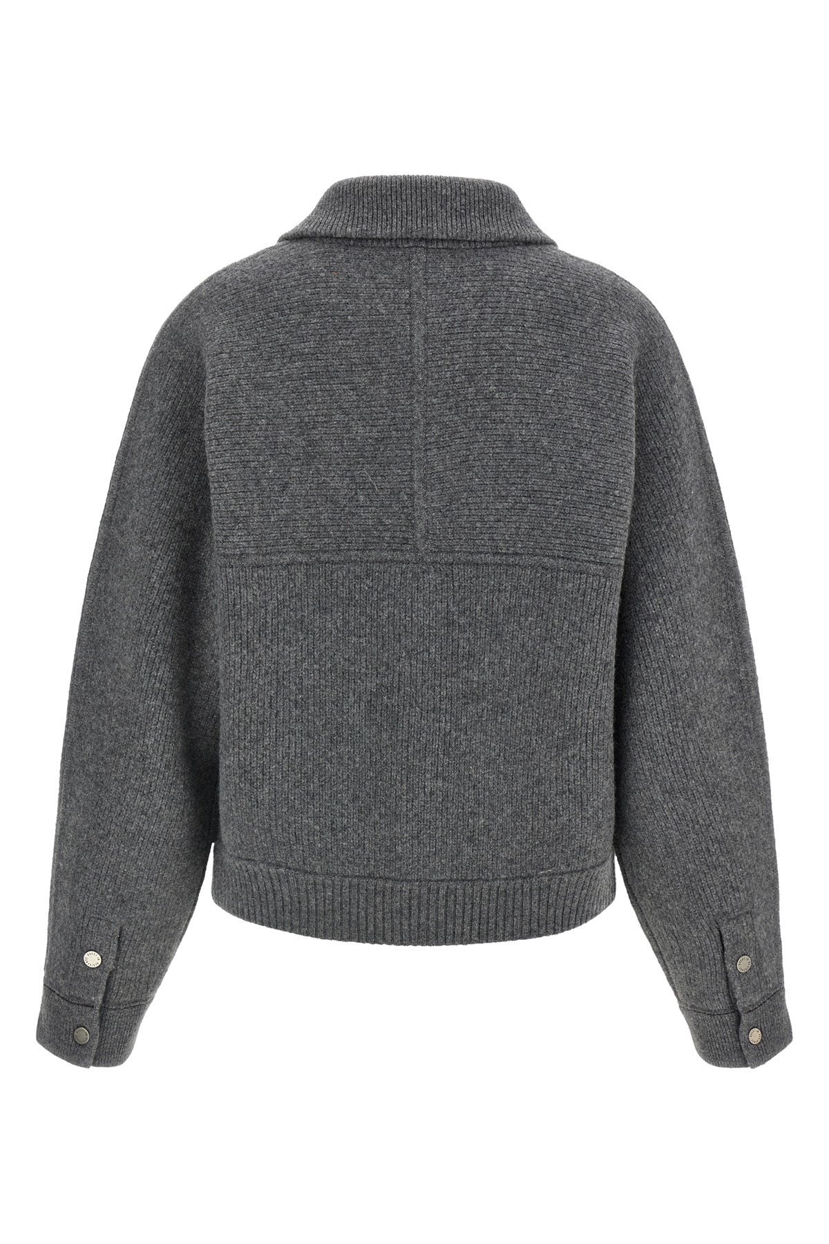 the guest in residence bomber jacket in wool and cashmere felt has a structured