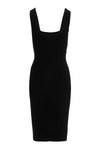 textured ribbed knit midi dress