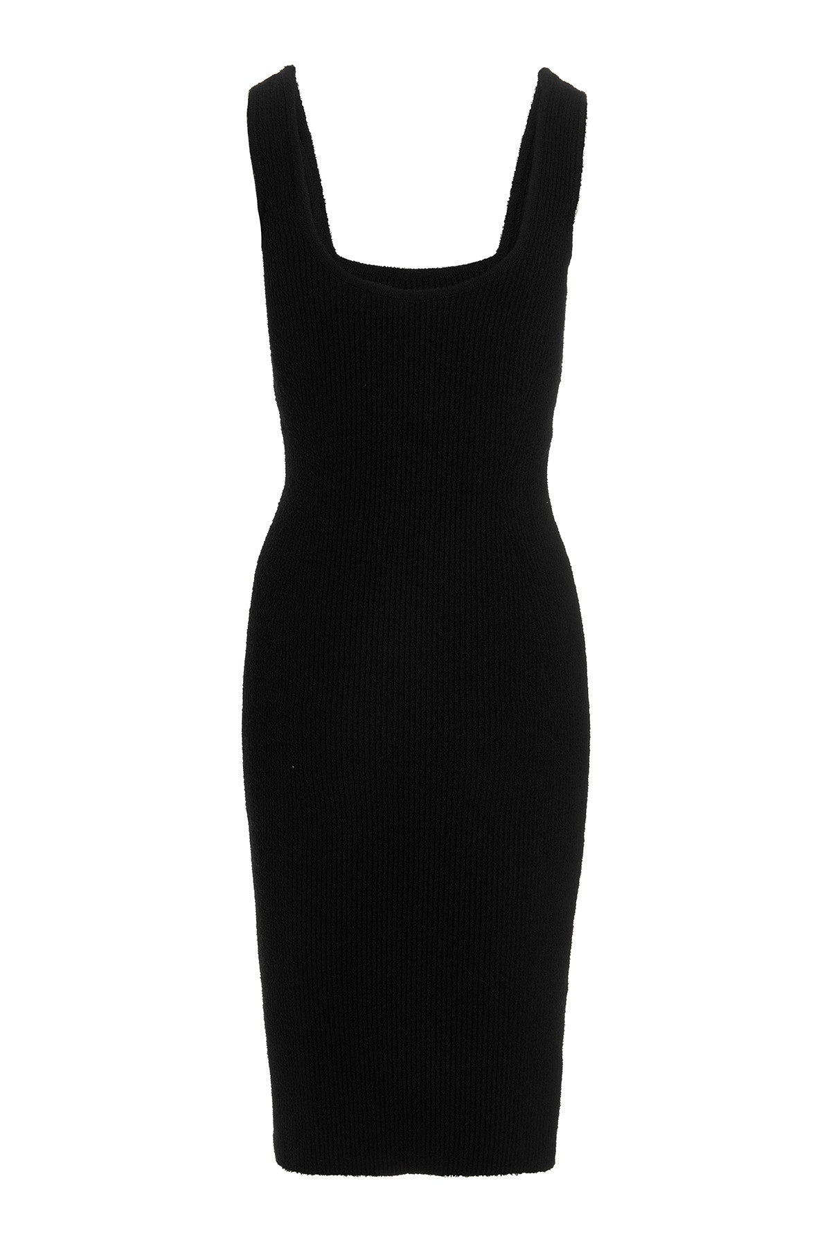 textured ribbed knit midi dress