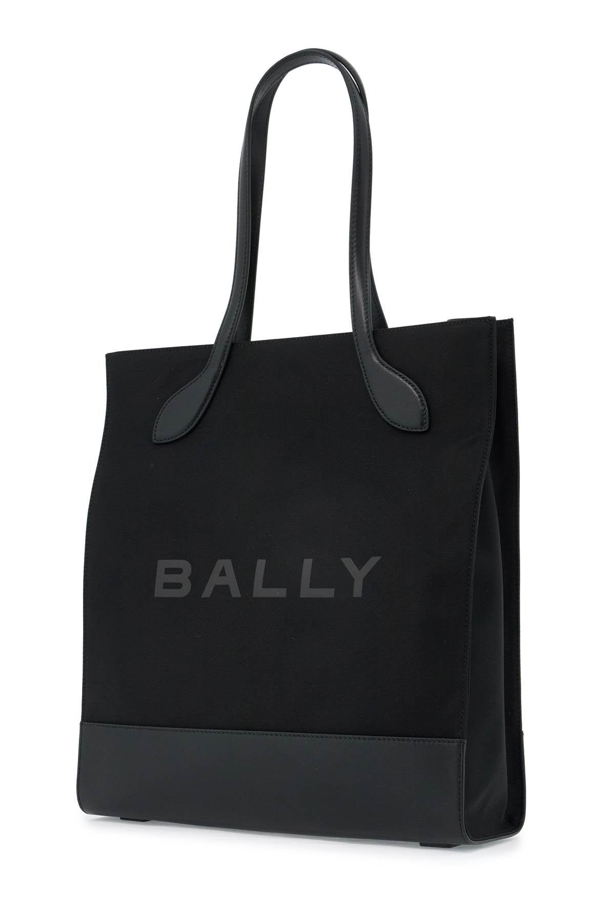 n/s nylon and leather tote bag