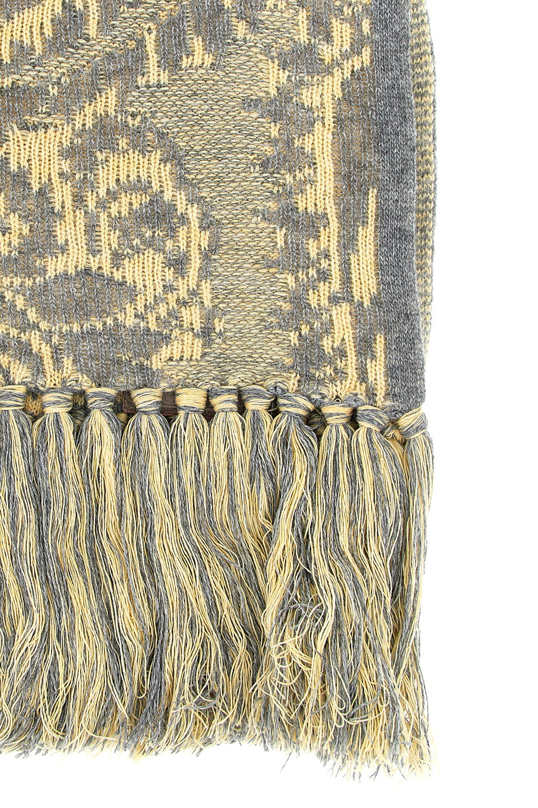 ETRO OS barocco jacquard wool scarf