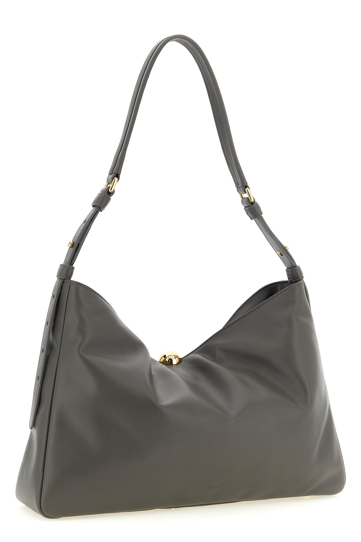 large furla sfera soft shoulder bag in padded smooth nappa leather