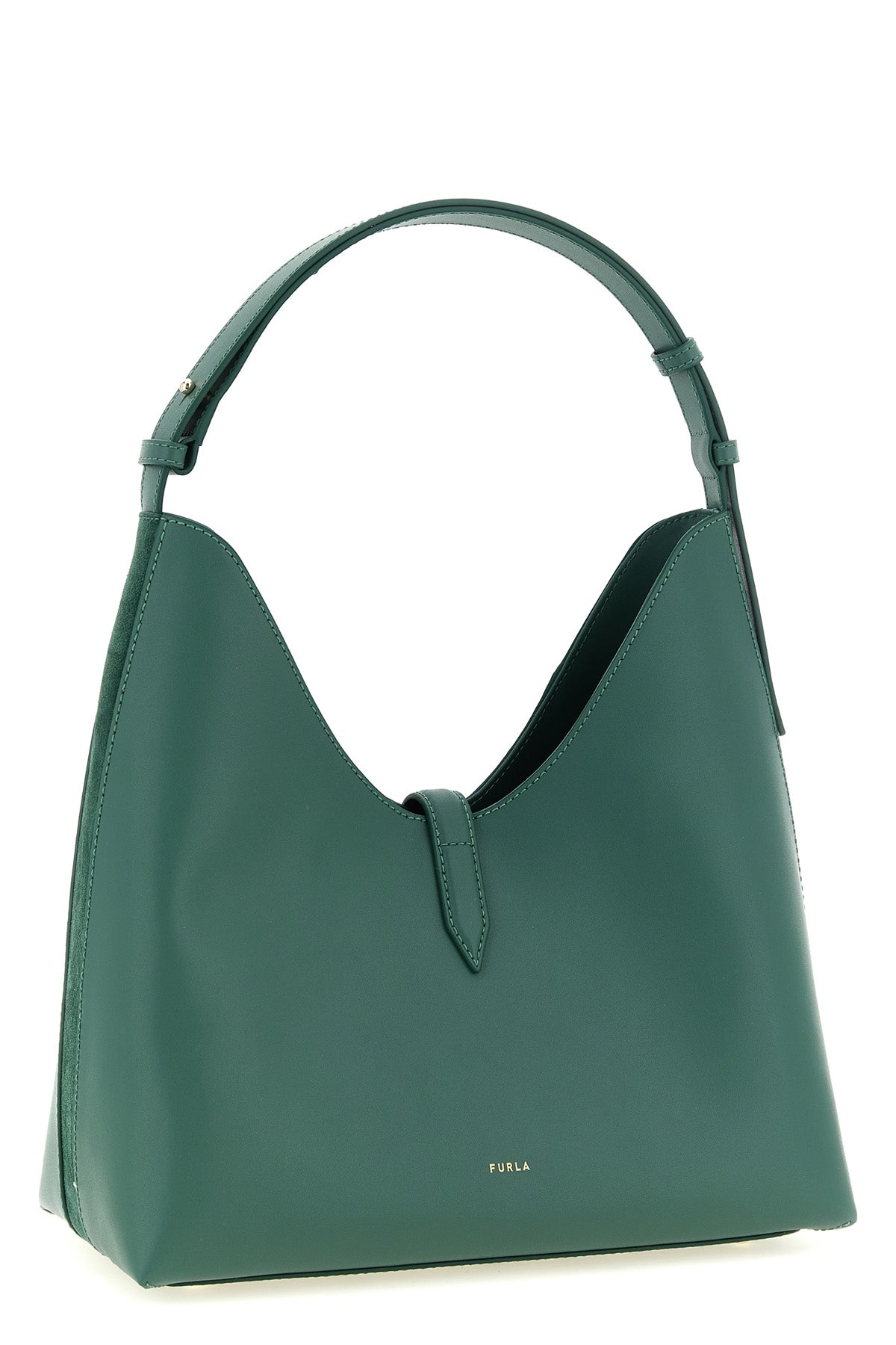 the furla goccia m shoulder bag has a destructured and capacious silhouette