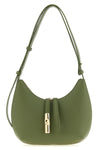 small furla goccia shoulder bag in hammered and smooth leather