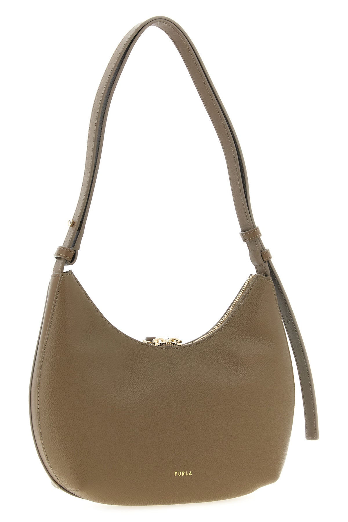 the furla goccia s shoulder bag defines a crescent silhouette