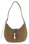 the furla goccia s shoulder bag defines a crescent silhouette