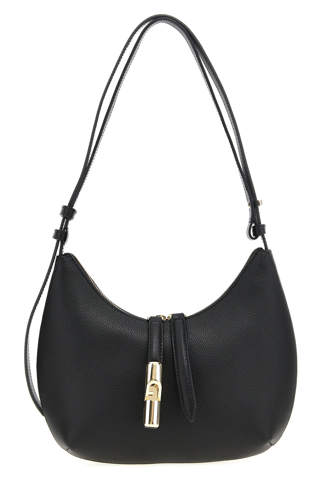 FURLA OS small furla goccia shoulder bag in hammered and smooth leather