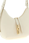 small furla goccia shoulder bag in hammered and smooth leather