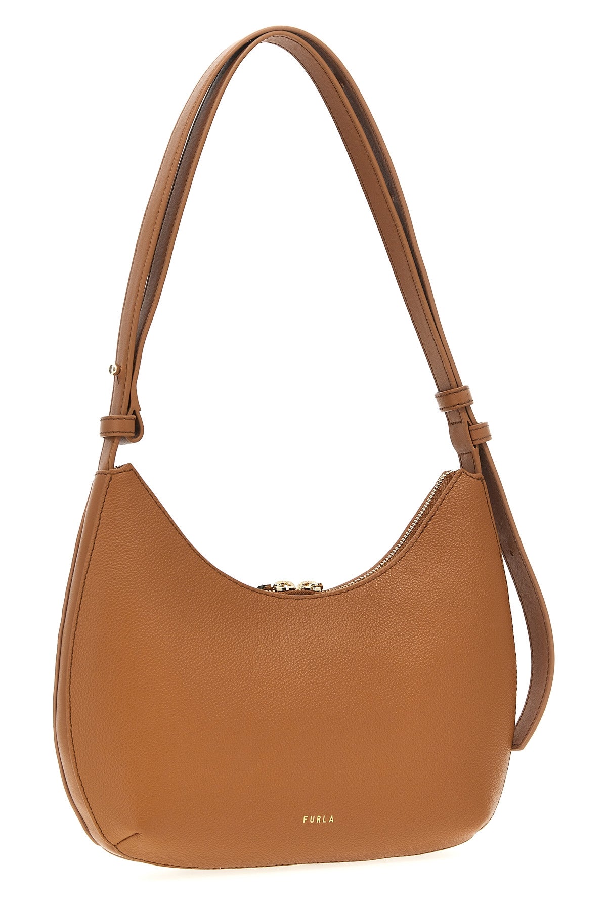 furla goccia s shoulder bag in hammered leather
