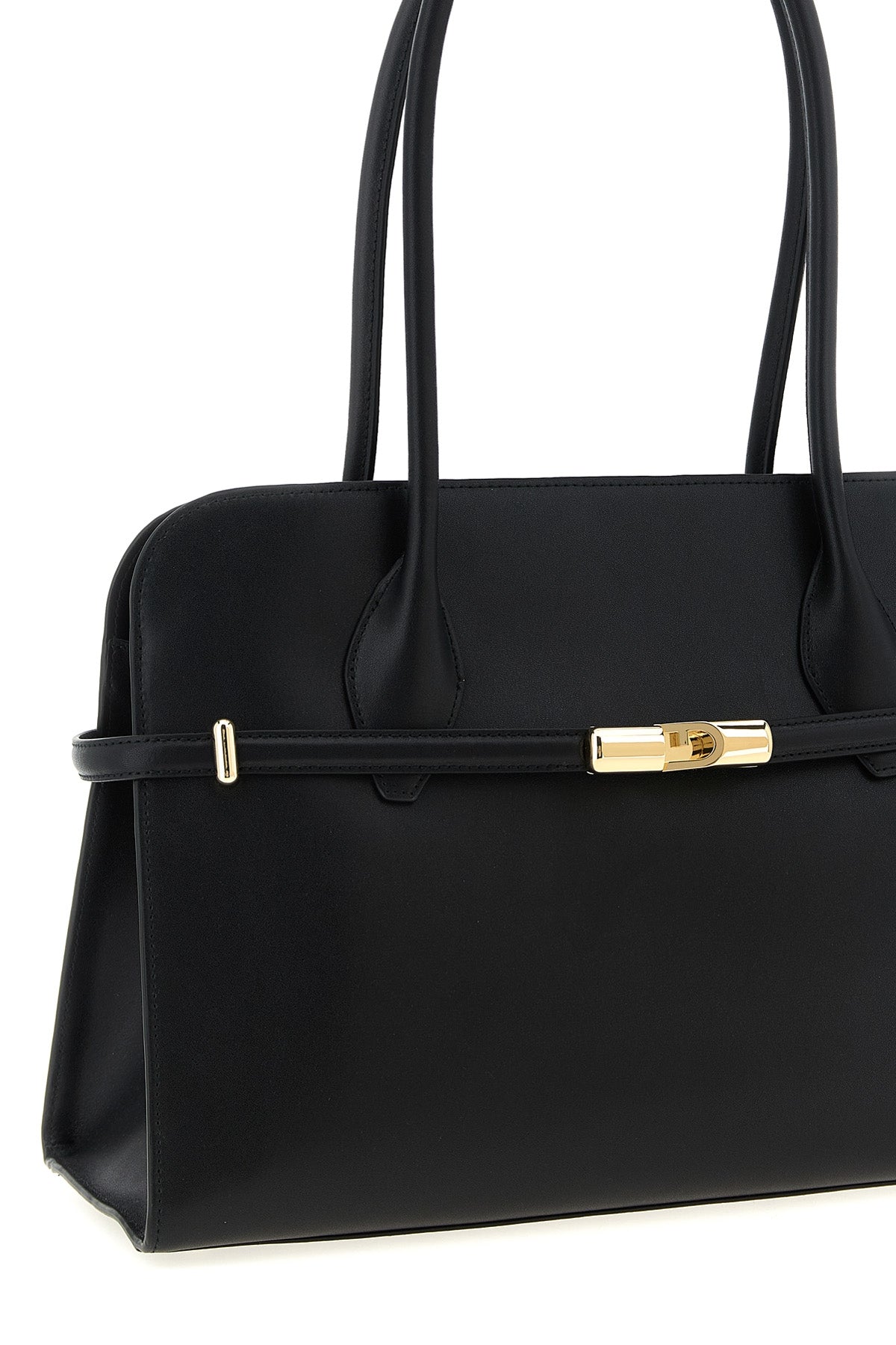 furla goccia dome l shoulder bag in smooth leather