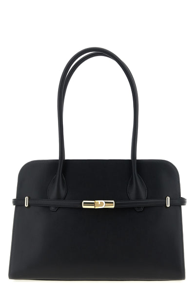 furla goccia dome l shoulder bag in smooth leather
