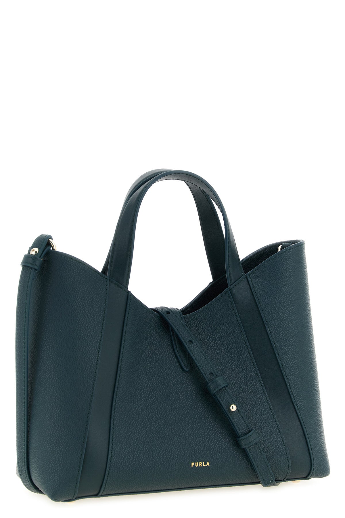 the furla goccia s tote bag in fine hammered calf leather redefines the codes