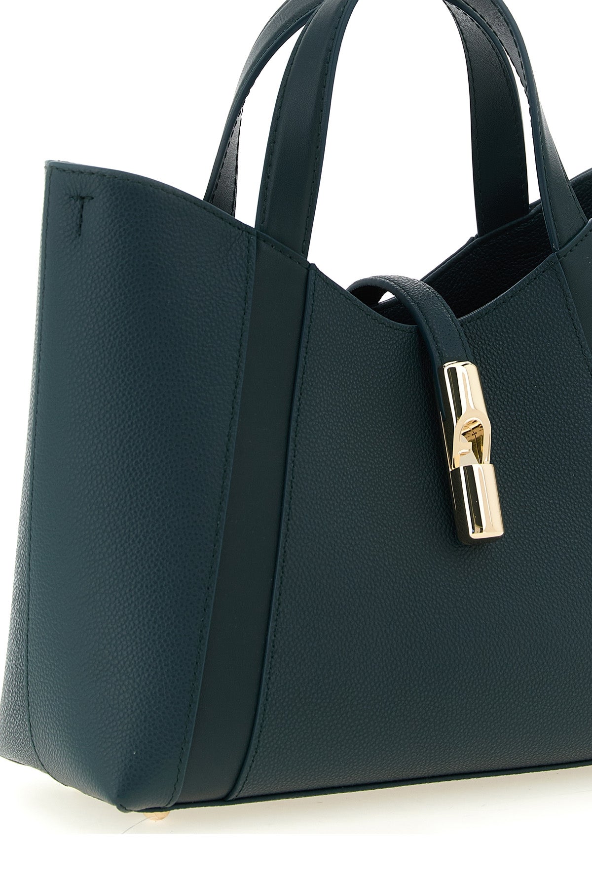 the furla goccia s tote bag in fine hammered calf leather redefines the codes