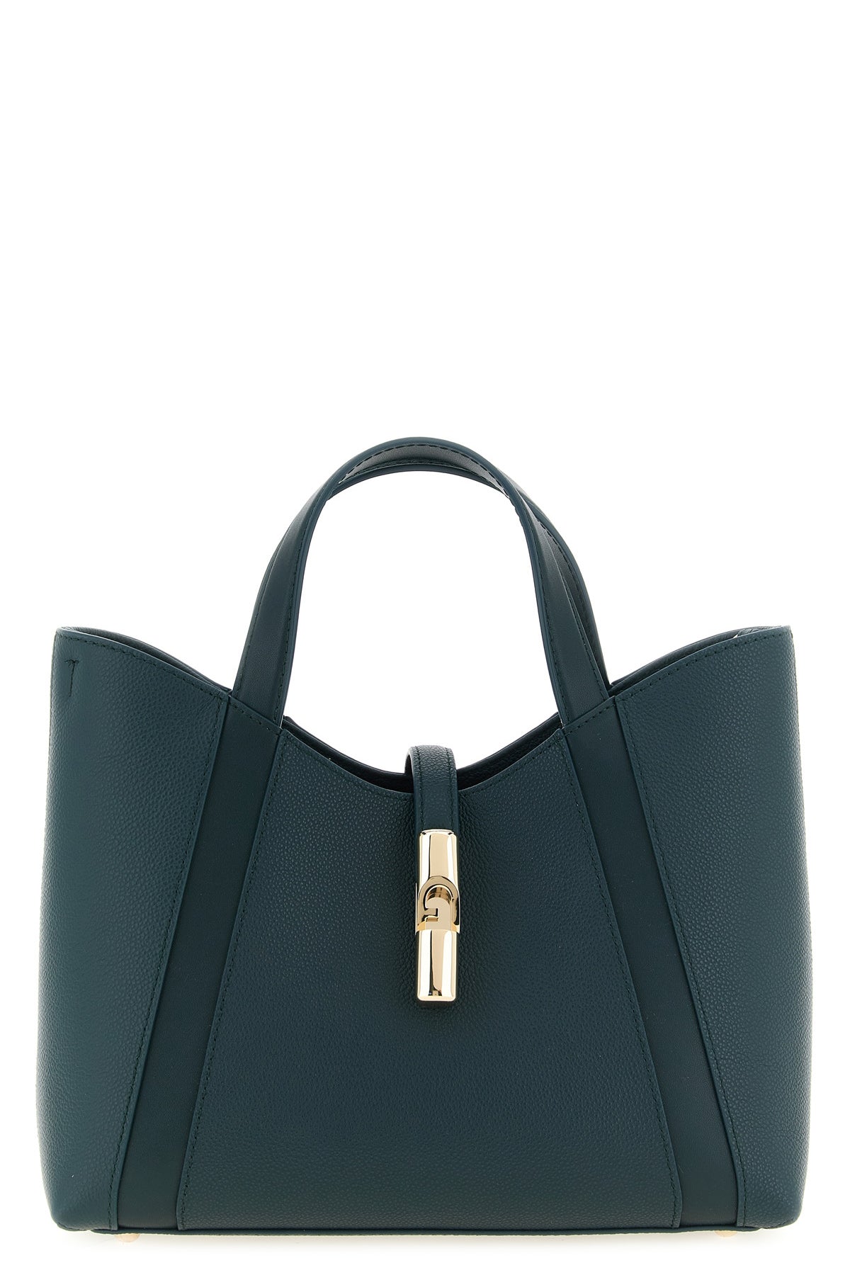 the furla goccia s tote bag in fine hammered calf leather redefines the codes