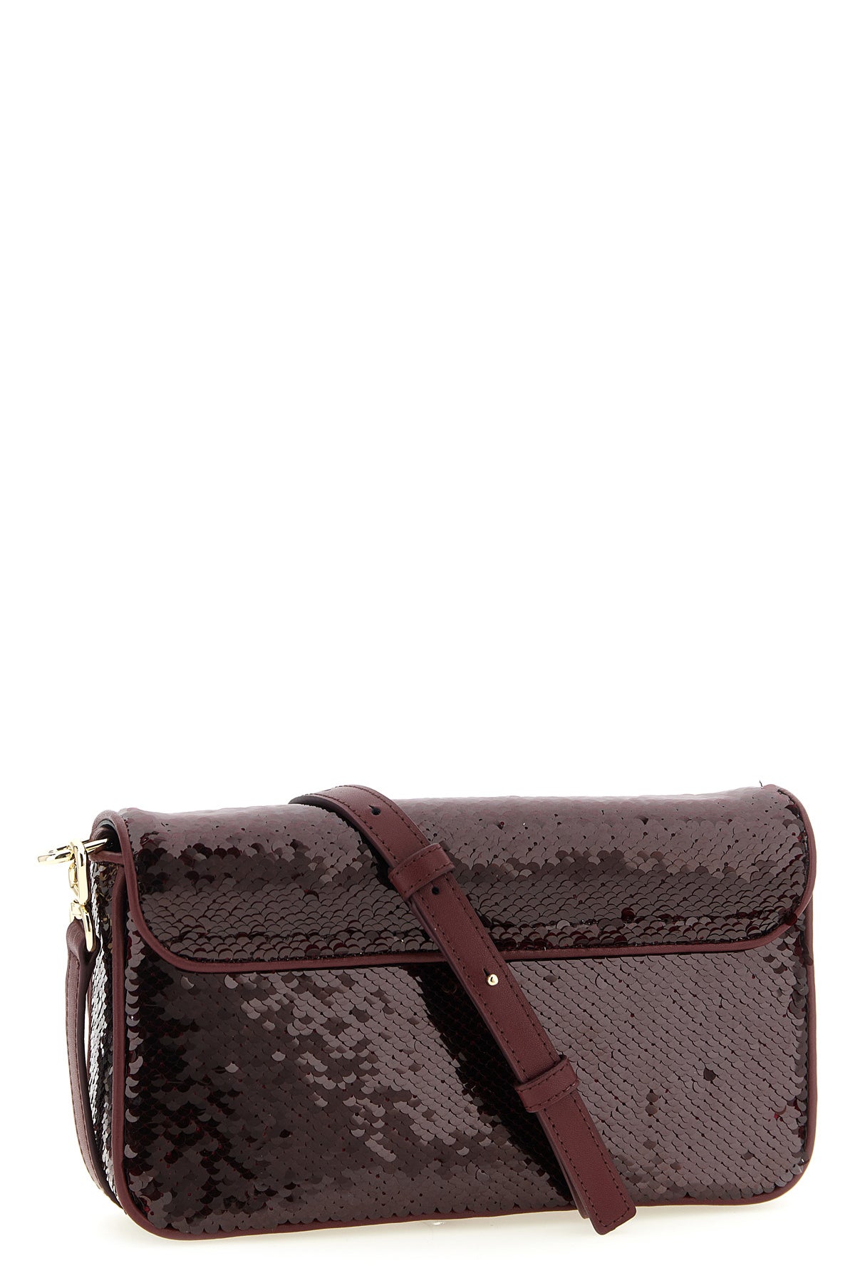 small furla iride crossbody bag in fabric covered